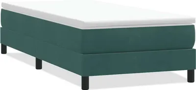 Obrázok produktu pre Posteľný rám boxsping bez matracom tmavozelený 90x220 cm zamat