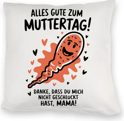 Produktbild von Samenzelle Kuschelkissen - Alles Gute zum Muttertag!