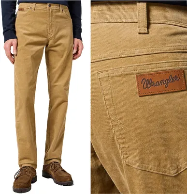 Immagine prodotto di Pantaloni in materiale Wrangler da uomo Texas Slim Tigers Eye 112358039 W12S015733