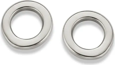Produktbild von New Bling 9NBG-0440 Witgouden Oorknopjes Cirkel - 4mm - 14 Karaat - Witgoud