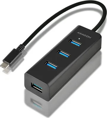 Image de AXAGON Axagon HUE-S2C hub d'interface USB 3.2 Gen 1 (3.1 Gen 1) Type-A 5000 Mbit/s Noir