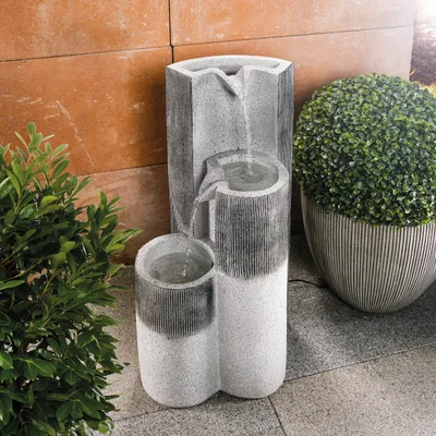 Produktbild von esotec Solar Gartenbrunnen Smart Fountain wetterfest Kaskadenbrunnen 101312