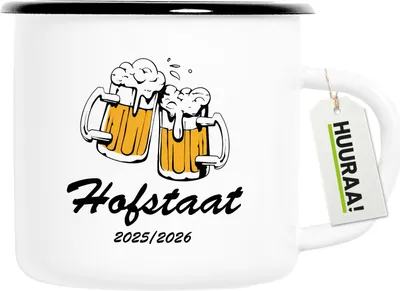 Produktbild von Huuraa Emaille Tasse Hofstaat 2025/26 Schützenfest 300ml Vintage Campingbecher Geschenkidee