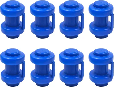 Obrázok produktu pre Sada koncových krytiek na trampolínu, 8 kusov, priemer 25 mm, ochranné krytky na stĺpiky siete, modrej farby, určené do záhrady