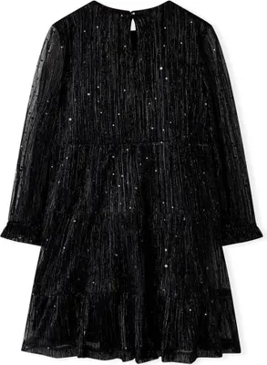 Produktbild von vidaXL Kinderkleid mit Langen Ärmeln Schwarz 116