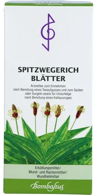 Produktbild von Bombastus Spitzwegerichblätter Erkältungsmittel / Mund- und Rachenmittel / Wundheilmittel, 75 g Tee