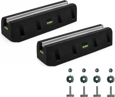 Image de Set de cale de dissipation 2 pièces 2x450 mm | pour pompes à chaleur | Console de sol | Pieds anti-vibrations | Socle de montage | Blocs de montage en