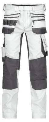 Produktbild von DASSY® Flux Painters Stretch-Malerhose mit Holstertaschen | 201023 weiß/anthrazitgrau 58 PLUS