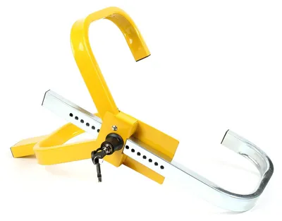 Productafbeelding van Wielklem - Veiligheidsslot met 2 sleutels - Bandbreedte 225 mm - Wielmaat 13 tot 15 inch