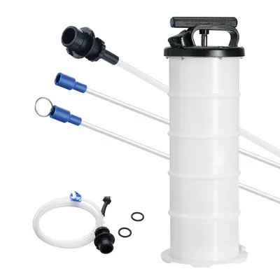 Produktbild von Ölabsaugpumpe 6,5L - Manuelle Ölabsauggerät Ø200x550mm - Ölwechselpumpe Auto Absaugpumpe - Handpumpe Flüssigkeitsabsaugpumpe - Zum Absaugen von Motoröl, Getriebeöl, Bremsflüssigkeit
