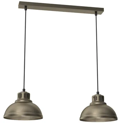 Obrázok produktu pre Závesná lampa Sven v titánovo-zlatej a čiernej farbe, 2xE27x15W, kov, rozmery: 110x65x21 cm, IP20, Luminex