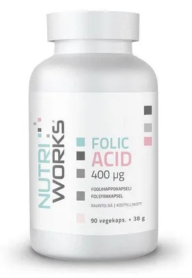 Produktbild von NutriWorks Folsäure 400 µg – 1 Kapsel täglich