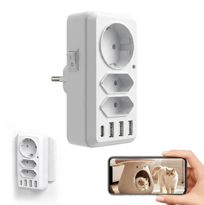 Produktbild von 4K Ultra HD Kamera mit 100° Weitwinkel, Bewegungserkennung, WLAN-Verbindung oder Access Point-Modus, lokaler Speicher, Loop-Aufnahme, EU-Stecker Plug & Play
