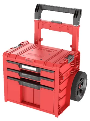 Immagine prodotto di Qbrick System PRO Cart 2.0 Plus Drawer 3 Red Ultra HD Scatola mobile su ruote 520 x 415 x 660 mm 12 l 2x 4,5 l manico doppio telescopico estraibile