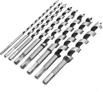 Immagine prodotto di 8 pezzi di set per trapano a spirale, set di punte per legno, trapano a spirale lungo da 230 mm