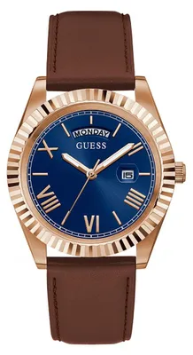 Produktbild von Guess Herren Armbanduhr Umweltfreundlich Connoisseur braun, rosegold 42 mm GW0353G2