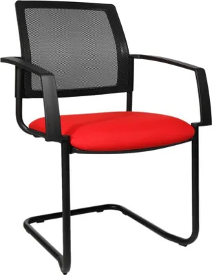 Produktbild von Topstar Besucherstühle BtoB 20 BB400A G210 rot Stoff, 2 St.