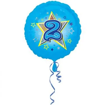 Immagine prodotto di amscan NUMERO 2 STELLA BLU FOLIENBALLOON FOLIENBALLOON