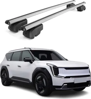 Produktbild von Dachträger Grundtäger für Kia EV9 2023-2025 75kg Aluminium Silber 2 tlg