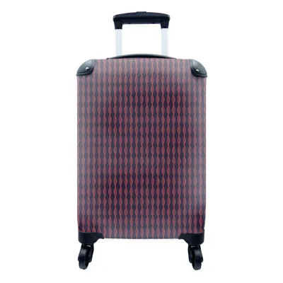 Produktbild von MuchoWow® Koffer Handgepäck Trolley Rollkoffer Kleine Reisekoffer mit 4 Rollen - Muster - Abstrakt - Vintage - Cabin Size < 55x40x23 cm & 55x40x20 cm - Fotokoffer - Kabinenkoffer - Boardgepäck - Reise-Box - Reisekoffer - Reisegepäck - Koffer mit Bild - Trolley für Kinder
