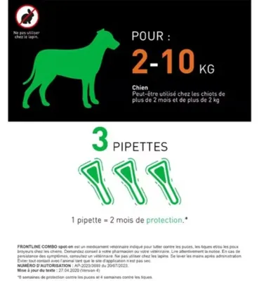 Immagine prodotto di Frontline Combo per cani - 3 confezioni