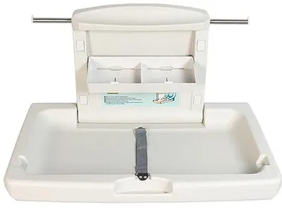 Produktbild von Wickeltisch klappbar mit Sicherheitsgurt und Stauraum - Für Babys und Kleinkinder