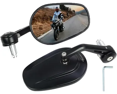Produktbild von Motorrad Lenkerendenspiegel 2 Stück E- 360° drehbar 7/8" 22mm für Streetbikes ATVs