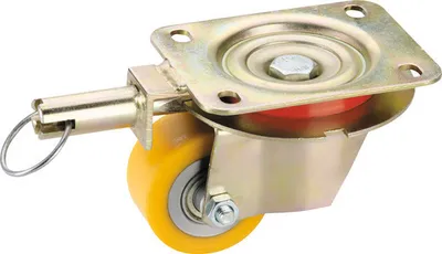 Produktbild von Schwerlast-Lenkrolle Polyurethan feststellbar Ø 75 mm bis 300 kg mit Platte 140x110 mm