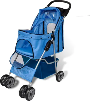 Produktbild von vidaXL Hundewagen Hundebuggy Blau