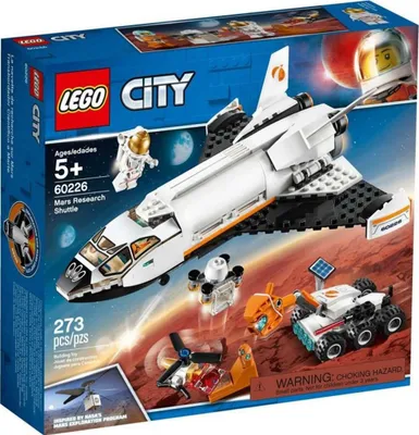 Zdjęcie produktu dla LEGO City Mars Research Shuttle Space Toy, Zestaw do budowania, 5 lat(a), 273 szt., 585 g
