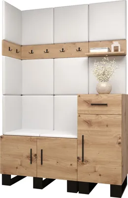 Produktbild von Garderobe ARTIN Set 10 mit gepolsterten Paneelen Industrial Design