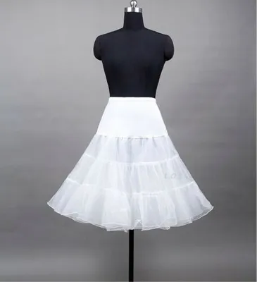 Produktbild von 50er 60er Jahr Petticoat Tüllrock Dirndl Rock Unterrock Tütü Damenrock 65cm Weiß S/M