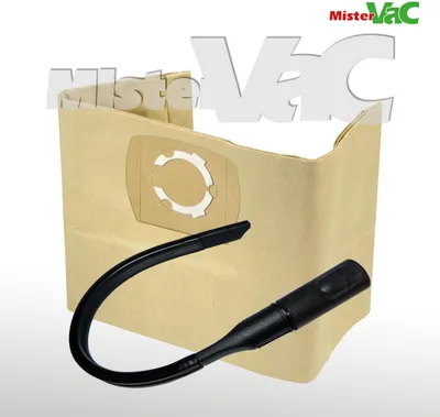 Produktbild von MisterVac 10x Staubsaugerbeutel + Flexdüse kompatibel mit Kärcher 1.629-841.0