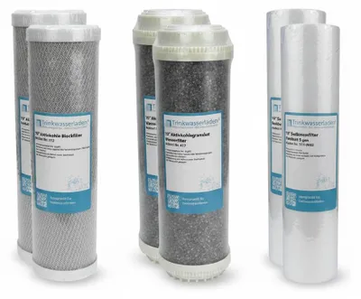 Produktbild von 1 Jahr Filter Set 10' 6-teilig Ersatzfilter Umkehrosmose RO Sediment Aktivkohle