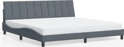 Obrázek produktu pro vidaXL Rám postele bez matrace "Hanko" tmavě šedý 200x200 cm sametový