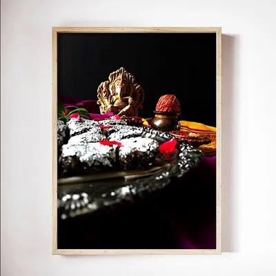 Produktbild von TPFLiving Kunstdruck LW-1736 (OHNE RAHMEN) Poster - Leinwand - Wandbild - Hochauflösender Giclée-Druck, langlebig und hochwertig - Dekoration Küche, Bäckerei, Café - Dessert und Kuchen -  - Größe: 42x60cm