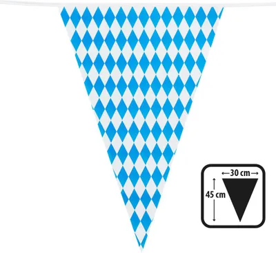 Produktbild von Wimpelkette Bayern Zweiseitig 8m