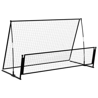 Image de vidaXL Rebounder et but de football 2 en 1 202x104x120 cm acier