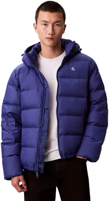 Produktbild von Calvin Klein Herren Pufferjacke Nylon Zip Off mit Kapuze, Blau (Bellwether Blue)