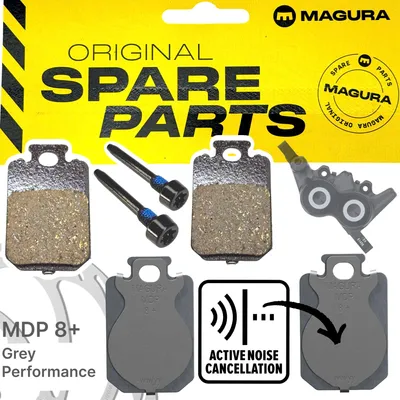 Produktbild von Magura Bremsbeläge MDP 8+ Grau Performance mit Vibrations Dämpfer MT-Scheibenbremse