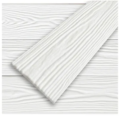 A close-up view of white wooden planks with a textured grain pattern, arranged horizontally with one plank diagonally placed on top.