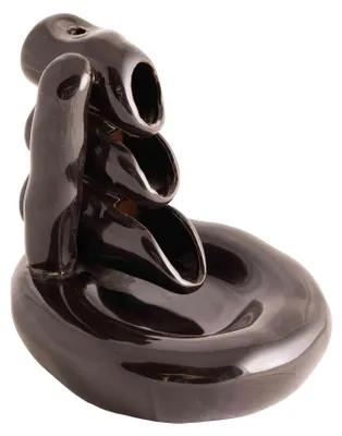 Produktbild von Räucherkegelhalter Rauchfluss 10 cm Wasserfall Motiv glasiertes Keramik Deko
