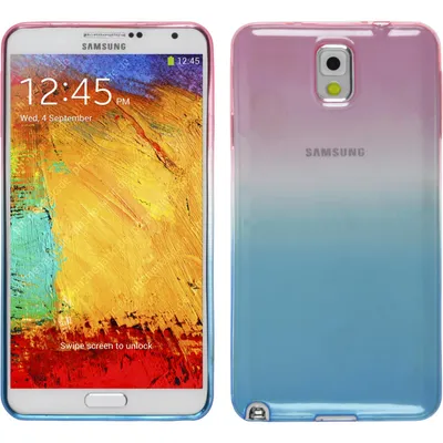 Produktbild von PhoneNatic Case kompatibel mit Samsung Galaxy Note 3 - Design:06 Silikon Hülle Ombrè + 2 Schutzfolien