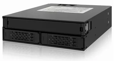 Produktbild von Icy Dock MB994IPO-3SB, 2x 2,5", Speicherlaufwerkbehälter, Schwarz, 1 Lüfter, 4 cm, 6 Gbit/s