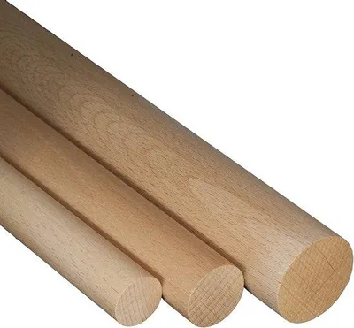 Produktbild von Famanu Rundstäbe aus massivem Buchenholz - 5 mm Durchmesser, 1000 mm Länge