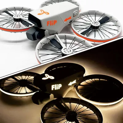 Image de Autocollant lumineux DJI Flip CQT Luminous Light-Up Sticker pour drone, couleur orange