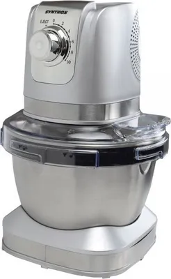 Produktbild von Syntrox Küchenmaschine Knetmaschine mit Edelstahl-Behälter 4 Liter silber