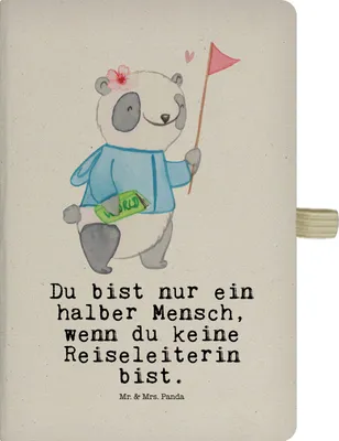 Produktbild von Mr. & Mrs. Panda Journal Reiseleiterin Herz - Transparent - Geschenk, notizbuch, Kladde, Skizzenbuch, Adressbuch, Reisetagebuch