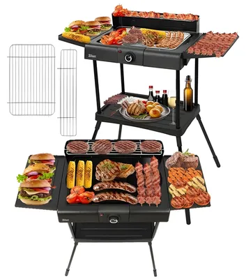 Produktbild von Zilan 2in1 Standgrill | Elektrogrill | Tischgrill | Partygrill | 2400 Watt