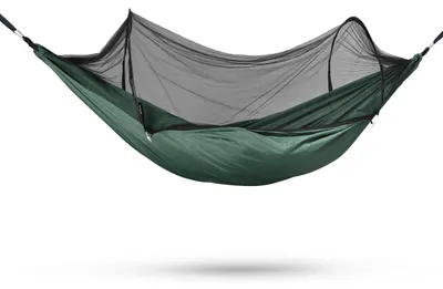 Obrázek produktu pro Travelnetová houpací síť s vysouvacím stanem proti komárům L240 x W140 - modrá - 1 osoba